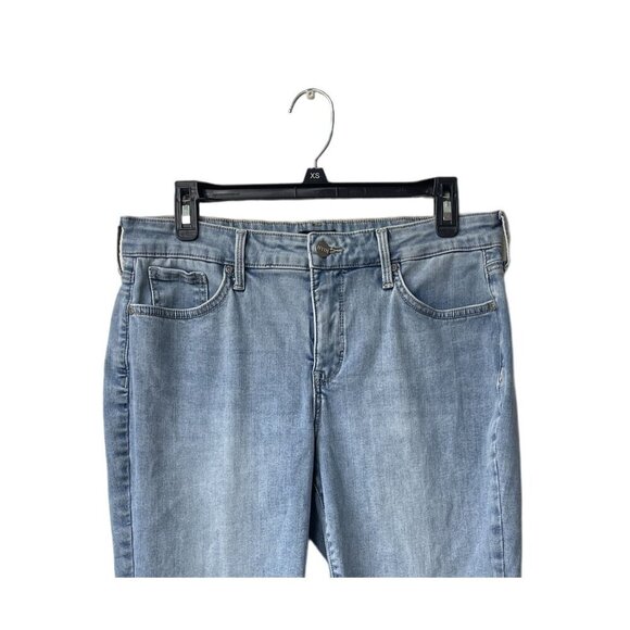 NYDJ Curves 360 Cropped Jeans Size 10P High Rise Light Wash Slim Straight - Picture 5 of 12